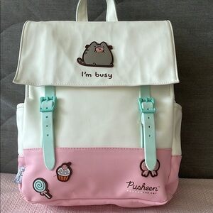 Cute Pusheen White and Pink Backpack in great condition
